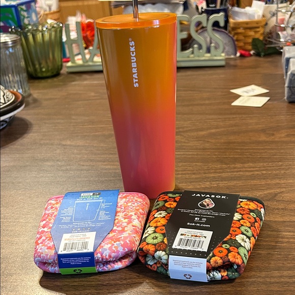 Starbucks Other - Colorful Insulated Tumbler with Straw